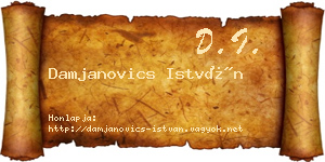 Damjanovics István névjegykártya