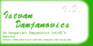 istvan damjanovics business card